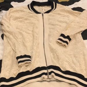 Lace zip up cardigan-Free people